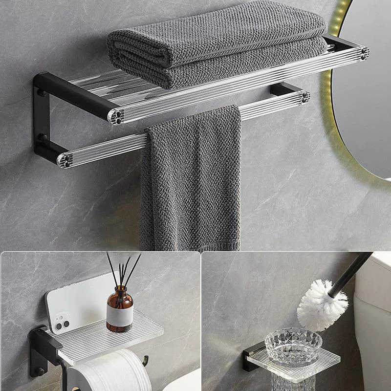 Modern Bathroom Accessory Kit Bath Shelf/Towel Bar & Robe Hooks Included -Bathlova