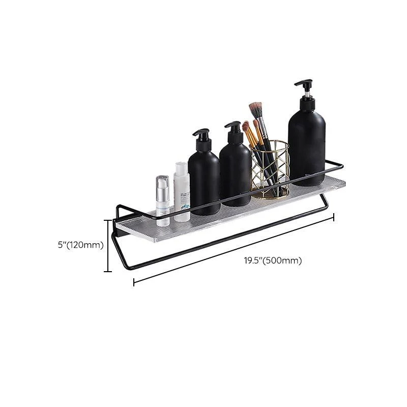 Modern Bathroom Accessory Kit Bath Shelf/Towel Bar & Robe Hooks Included -Bathlova