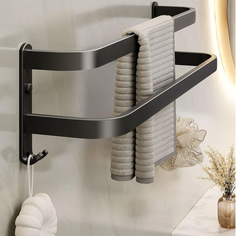 Modern Bathroom Accessory Kit Black Bath Shelf Bath Hardware Set -Bathlova