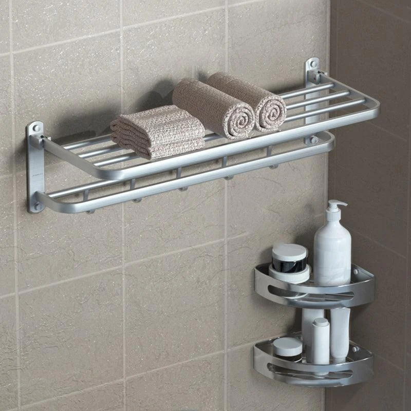 Modern Bathroom Accessory Kit Black Paper Holder Bath Shelf Bath Hardware Set -Bathlova