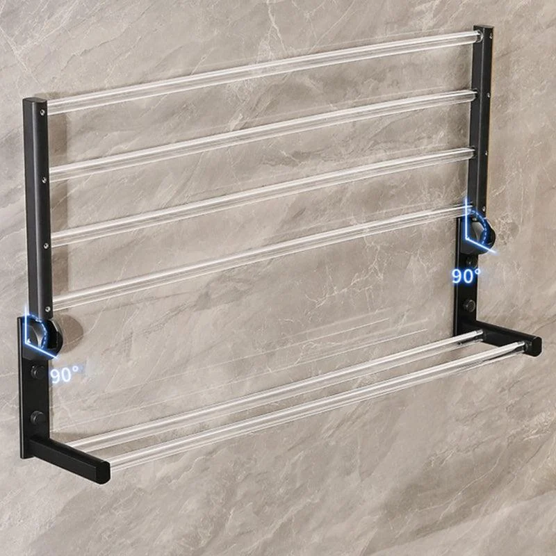 Modern Bathroom Accessory Kit Black Towel Bar Bath Shelf Bathroom Hardware Set -Bathlova