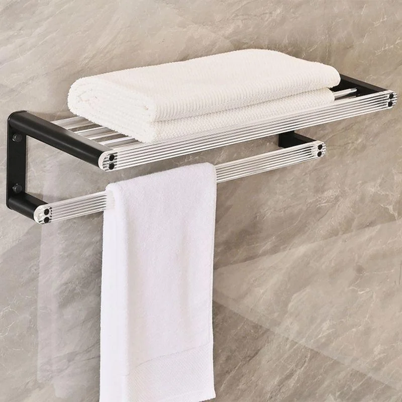 Modern Bathroom Accessory Kit Black Towel Bar Bath Shelf Bathroom Hardware Set -Bathlova