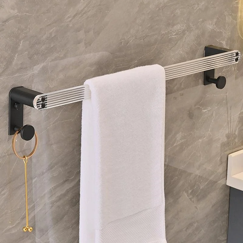 Modern Bathroom Accessory Kit Black Towel Bar Bath Shelf Bathroom Hardware Set -Bathlova