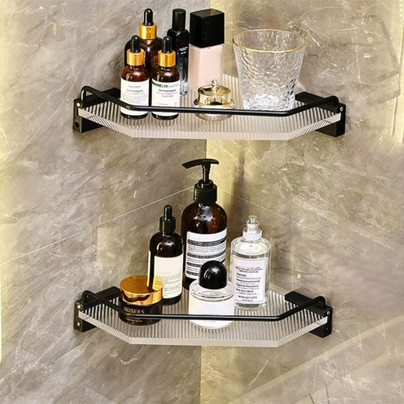 Modern Bathroom Accessory Kit Black Towel Bar Bath Shelf Bathroom Hardware Set -Bathlova