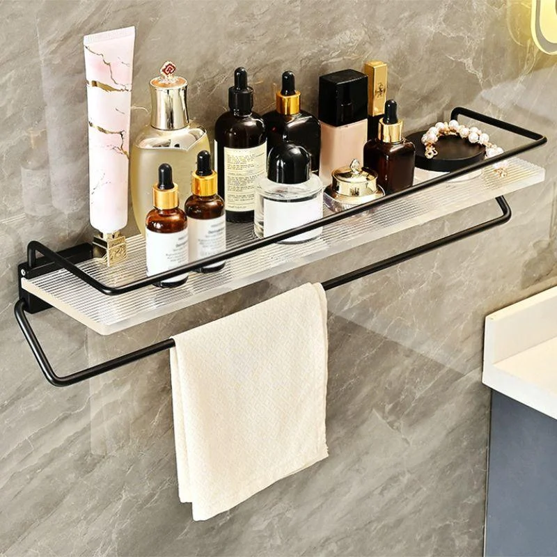 Modern Bathroom Accessory Kit Black Towel Bar Bath Shelf Bathroom Hardware Set -Bathlova