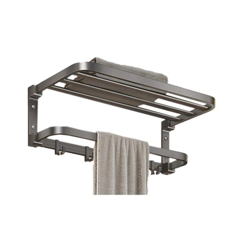 Modern Bathroom Accessory Kit Grey Towel Bar Bath Shelf Bathroom Hardware -Bathlova