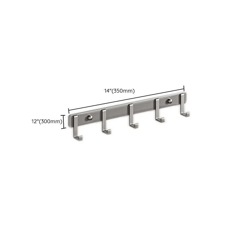 Modern Bathroom Accessory Kit Grey Towel Bar Bath Shelf Bathroom Hardware -Bathlova