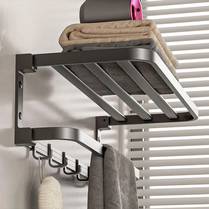 Modern Bathroom Accessory Kit Grey Towel Bar Bath Shelf Bathroom Hardware -Bathlova