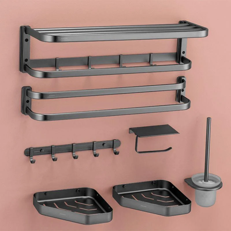 Modern Bathroom Accessory Kit Paper Holder Bath Shelf Bath Hardware Set -Bathlova