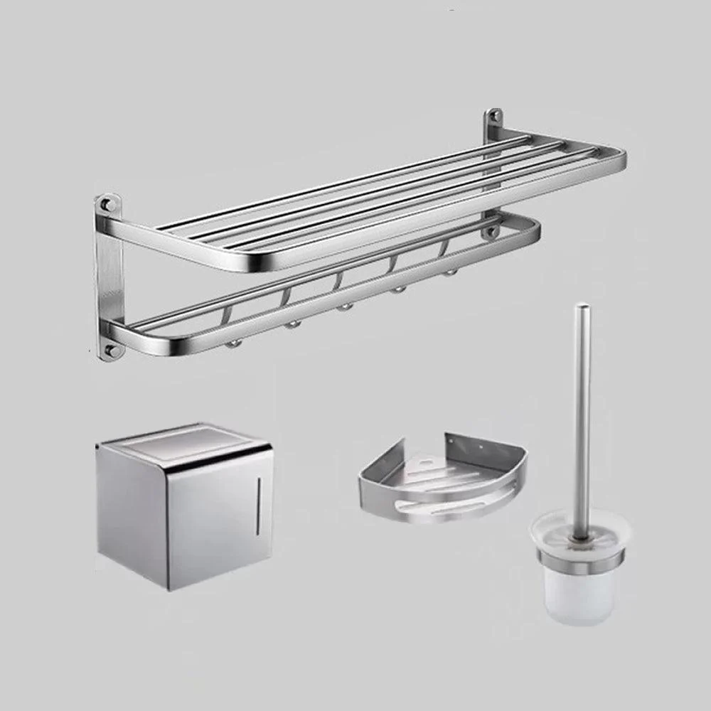 Modern Bathroom Accessory Kit Paper Holder Bath Shelf Bath Hardware Set -Bathlova