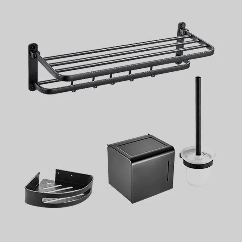 Modern Bathroom Accessory Kit Paper Holder Bath Shelf Bath Hardware Set -Bathlova