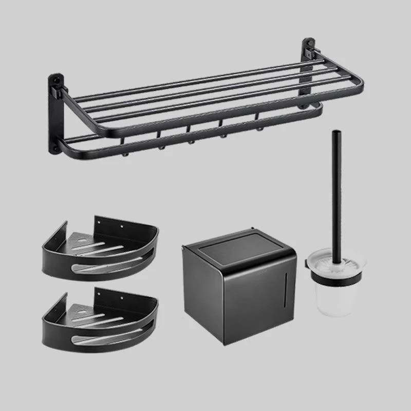 Modern Bathroom Accessory Kit Paper Holder Bath Shelf Bath Hardware Set -Bathlova