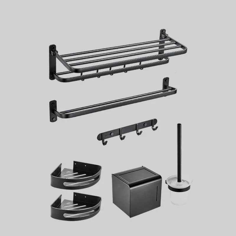 Modern Bathroom Accessory Kit Paper Holder Bath Shelf Bath Hardware Set -Bathlova