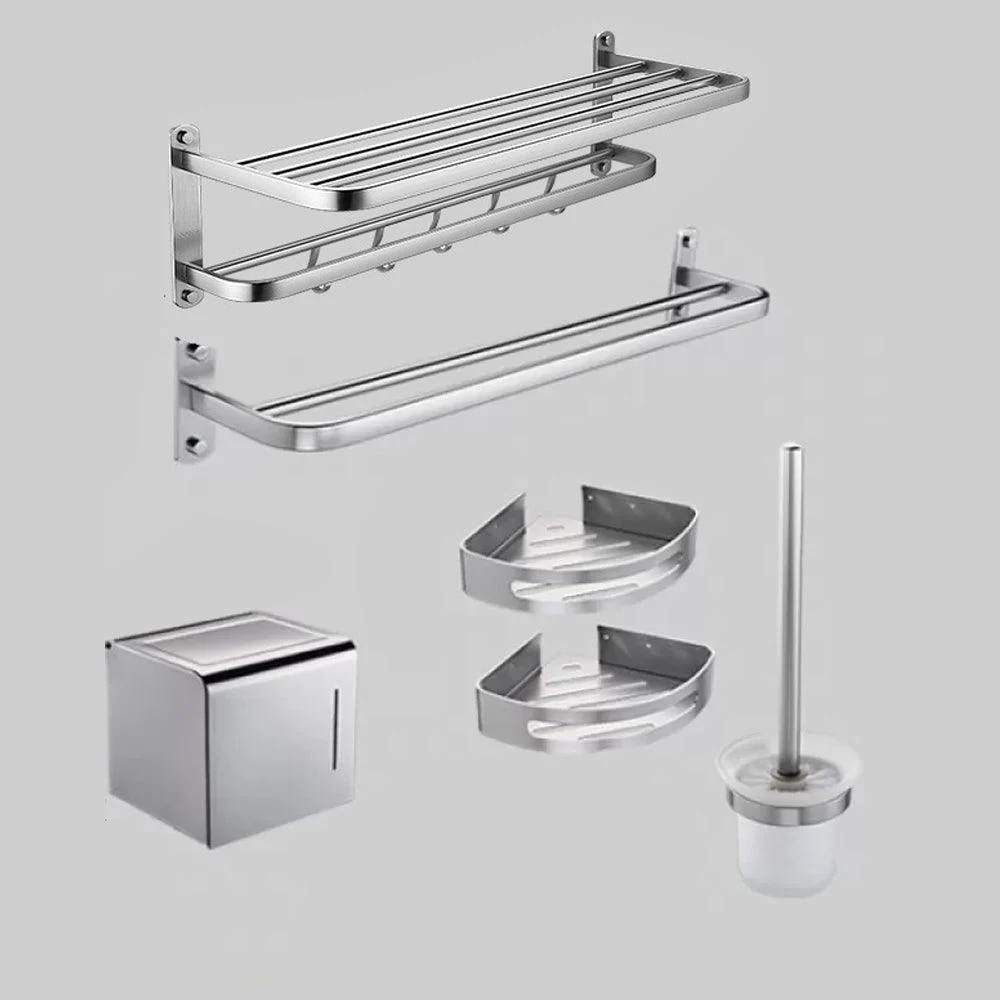 Modern Bathroom Accessory Kit Paper Holder Bath Shelf Bath Hardware Set -Bathlova