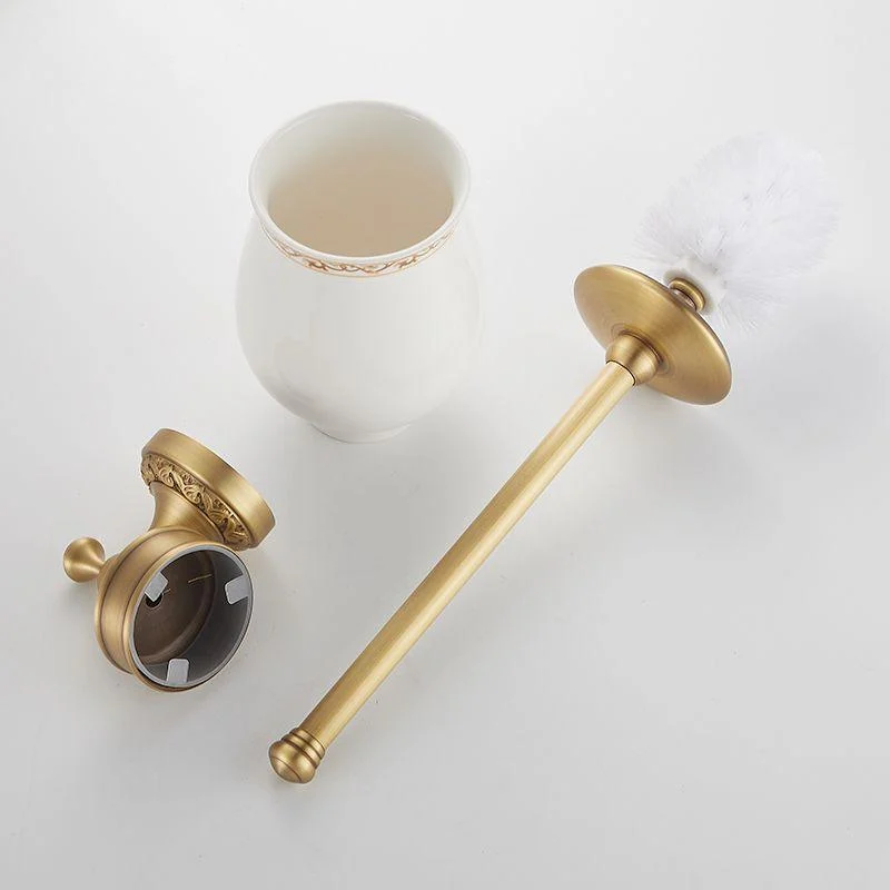 Modern Bathroom Accessory Kit Paper Holder Bath Shelf Gold Bath Hardware Set -Bathlova