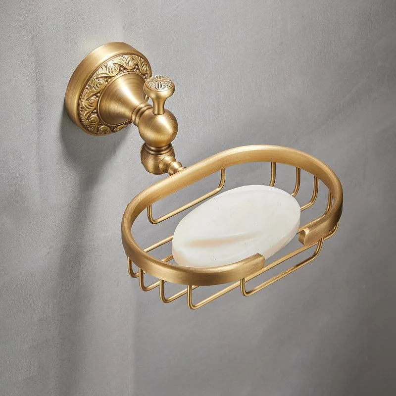 Modern Bathroom Accessory Kit Paper Holder Bath Shelf Gold Bath Hardware Set -Bathlova