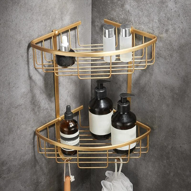 Modern Bathroom Accessory Kit Paper Holder Bath Shelf Gold Bath Hardware Set -Bathlova