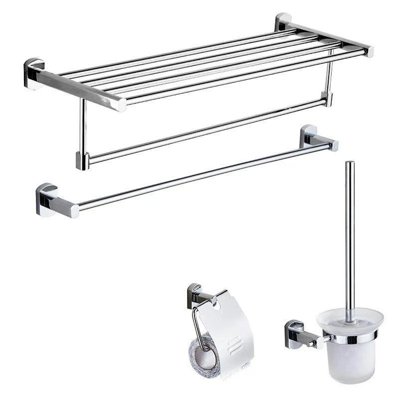 Modern Bathroom Accessory Kit Paper Holder Towel Bar Stainless Steel Bathroom Set -Bathlova