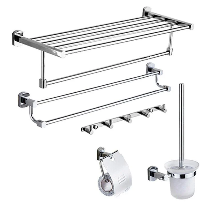 Modern Bathroom Accessory Kit Paper Holder Towel Bar Stainless Steel Bathroom Set -Bathlova