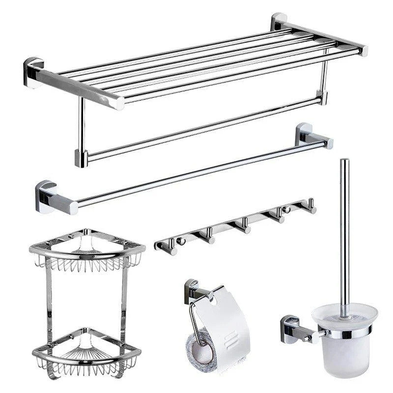 Modern Bathroom Accessory Kit Paper Holder Towel Bar Stainless Steel Bathroom Set -Bathlova