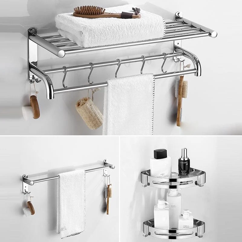 Modern Bathroom Accessory Kit Stainless Steel Bath Shelf Bathroom Set -Bathlova