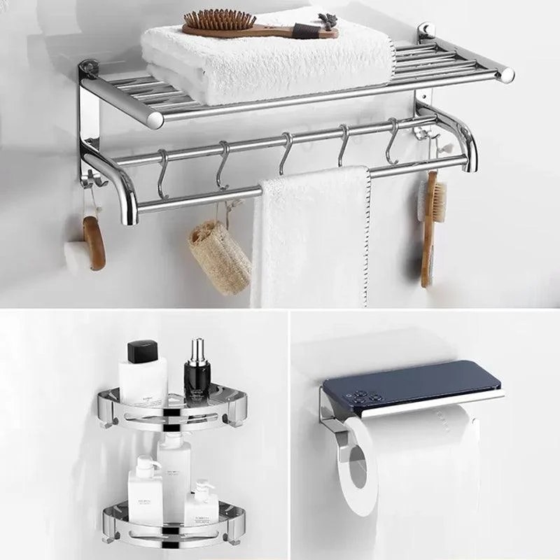 Modern Bathroom Accessory Kit Stainless Steel Bath Shelf Bathroom Set -Bathlova