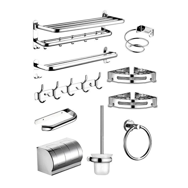 Modern Bathroom Accessory Kit Stainless Steel Towel Bar Bath Shelf Bathroom Set -Bathlova