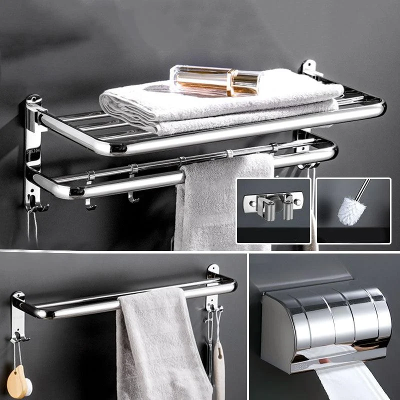 Modern Bathroom Accessory Kit Stainless Steel Towel Bar Bath Shelf Bathroom Set -Bathlova