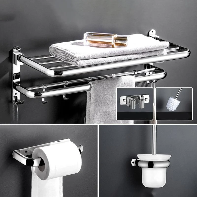 Modern Bathroom Accessory Kit Stainless Steel Towel Bar Bath Shelf Bathroom Set -Bathlova