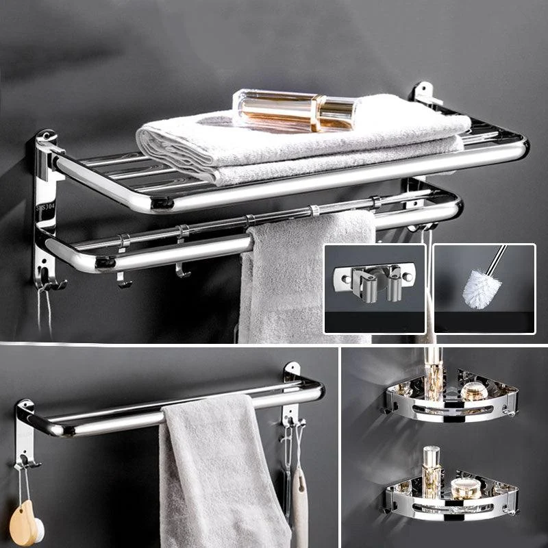 Modern Bathroom Accessory Kit Stainless Steel Towel Bar Bath Shelf Bathroom Set -Bathlova