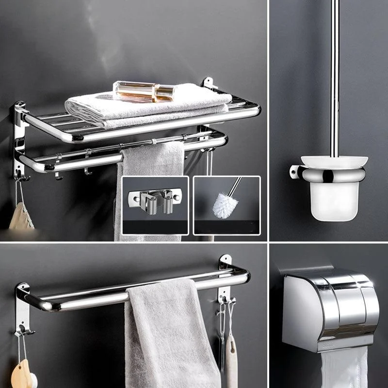 Modern Bathroom Accessory Kit Stainless Steel Towel Bar Bath Shelf Bathroom Set -Bathlova