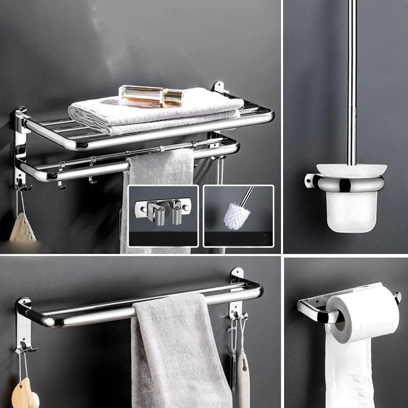 Modern Bathroom Accessory Kit Stainless Steel Towel Bar Bath Shelf Bathroom Set -Bathlova