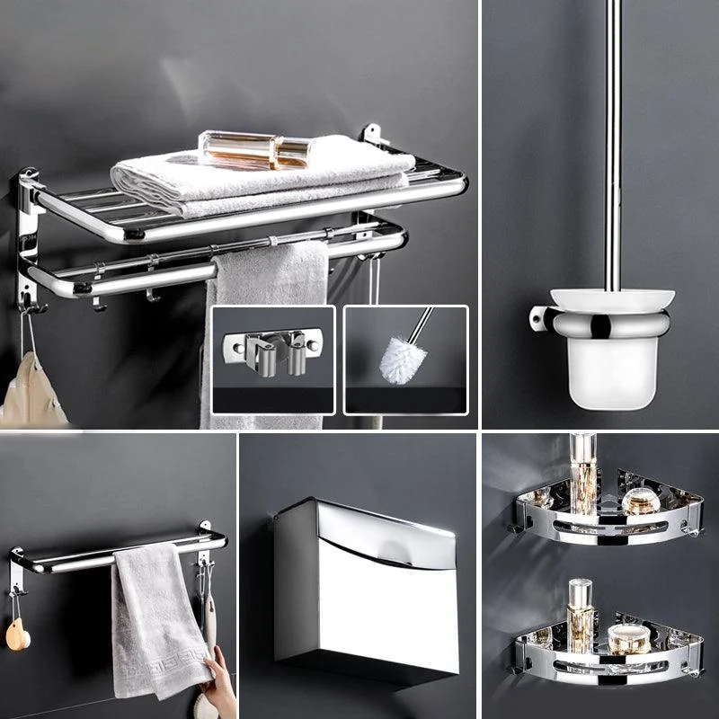 Modern Bathroom Accessory Kit Stainless Steel Towel Bar Bath Shelf Bathroom Set -Bathlova