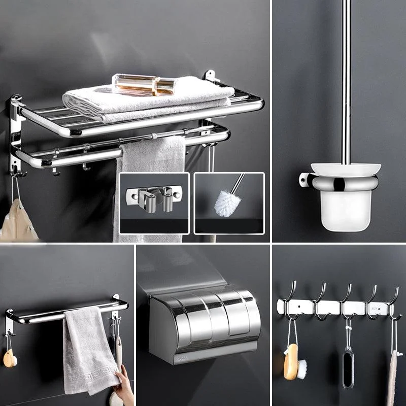 Modern Bathroom Accessory Kit Stainless Steel Towel Bar Bath Shelf Bathroom Set -Bathlova