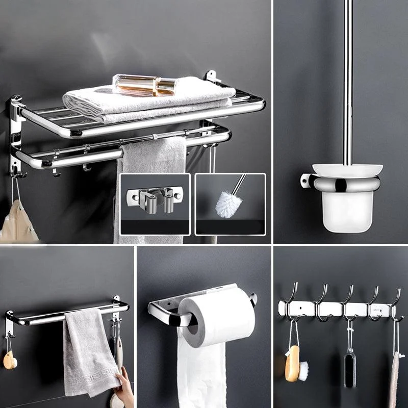 Modern Bathroom Accessory Kit Stainless Steel Towel Bar Bath Shelf Bathroom Set -Bathlova