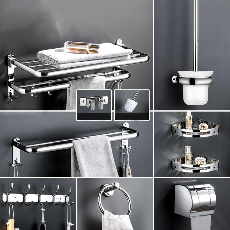 Modern Bathroom Accessory Kit Stainless Steel Towel Bar Bath Shelf Bathroom Set -Bathlova