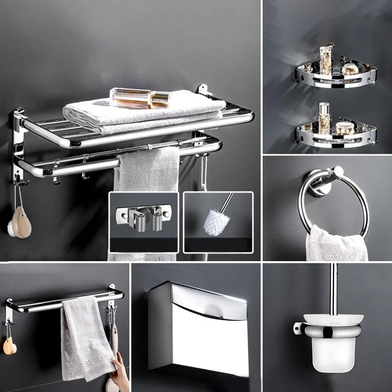 Modern Bathroom Accessory Kit Stainless Steel Towel Bar Bath Shelf Bathroom Set -Bathlova