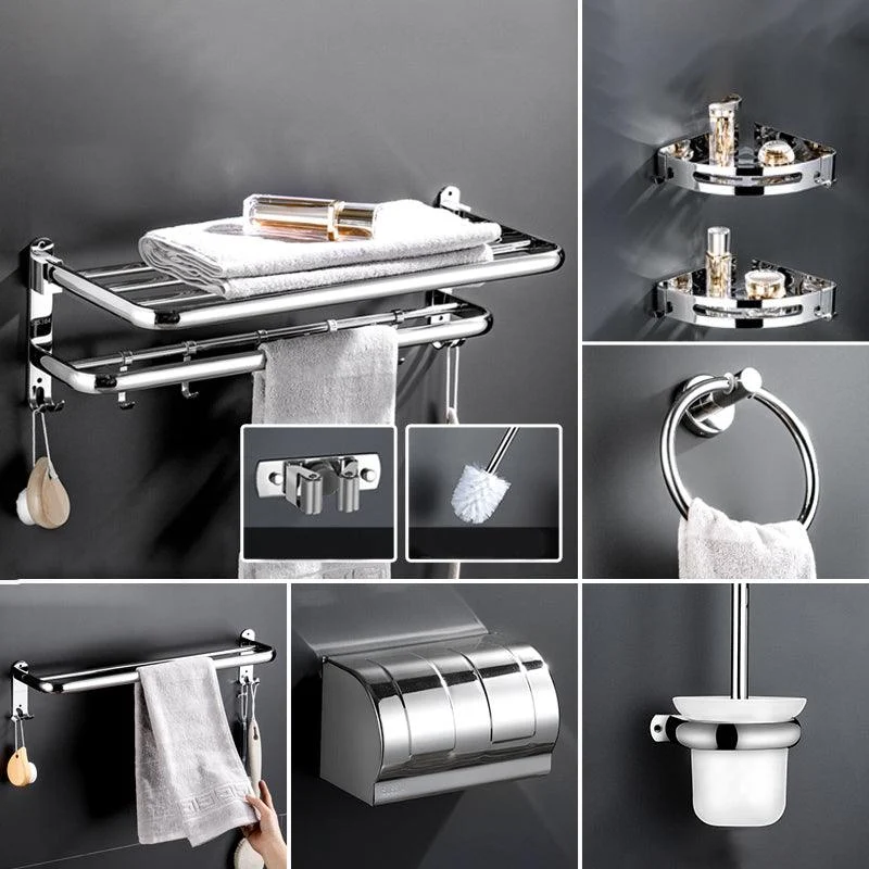 Modern Bathroom Accessory Kit Stainless Steel Towel Bar Bath Shelf Bathroom Set -Bathlova