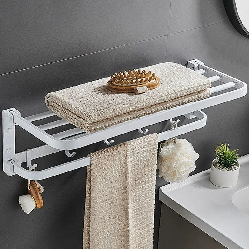 Modern Bathroom Accessory Kit Towel Bar Bath Shelf White Bathroom Accessory Set -Bathlova