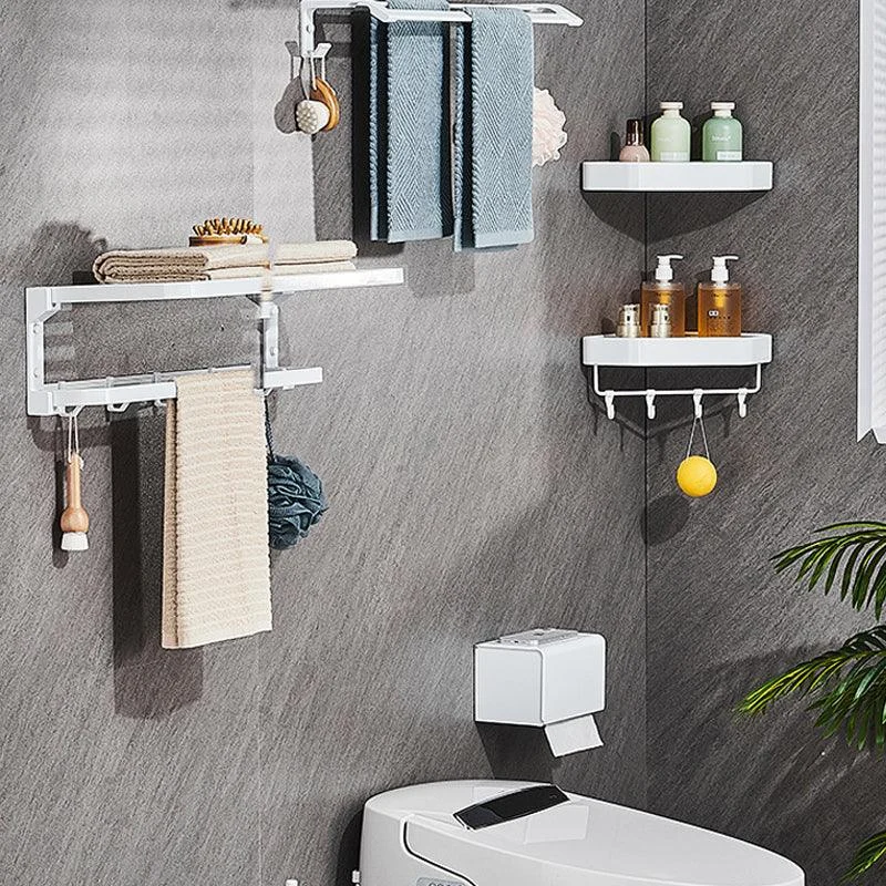 Modern Bathroom Accessory Kit Towel Bar Bath Shelf White Bathroom Accessory Set -Bathlova