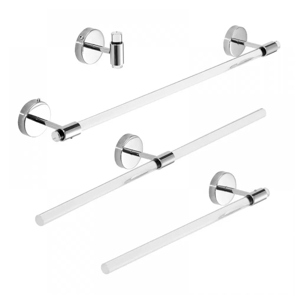 Modern Bathroom Accessory Kit Towel Bar Silver/Gold/Black Bathroom Hardware -Bathlova