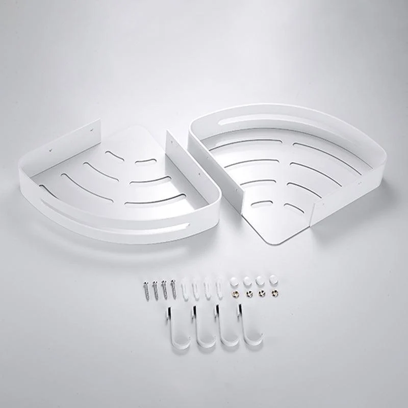 Modern Bathroom Accessory Kit White Bathroom Hardware, Bath Shelf -Bathlova