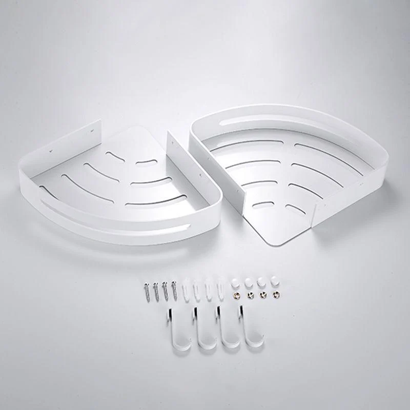 Modern Bathroom Accessory Kit White Bathroom Hardware, Bath Shelf -Bathlova