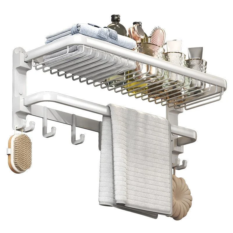 Modern Bathroom Accessory Kit White Paper Holder Bath Shelf Bath Hardware Set -Bathlova