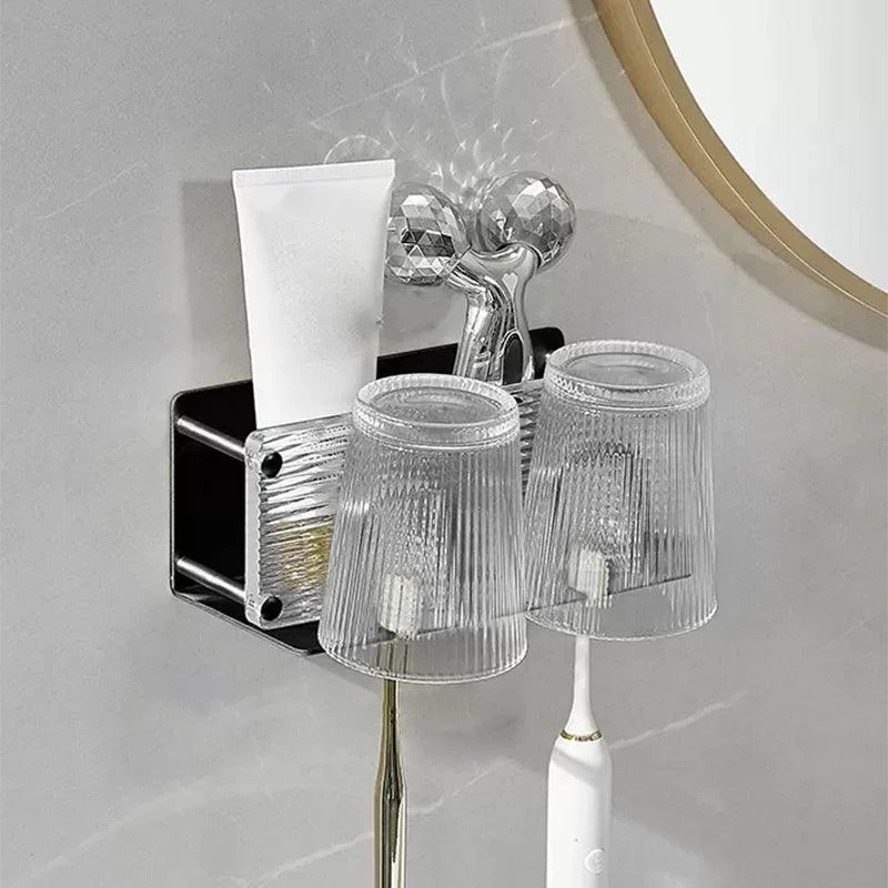 Modern Bathroom Accessory Set Bath Shelf Towel Bar Black Bath Hardware Set -Bathlova