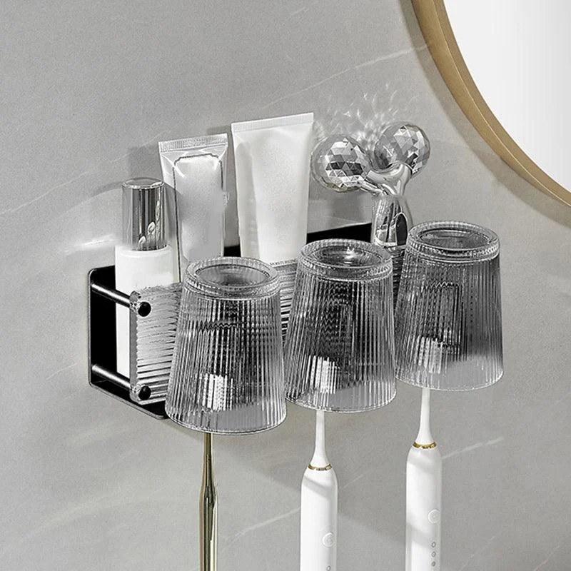 Modern Bathroom Accessory Set Bath Shelf Towel Bar Black Bath Hardware Set -Bathlova