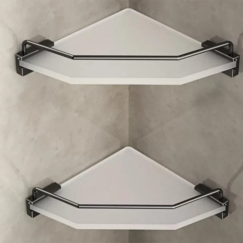 Modern Bathroom Accessory Set Bath Shelf Towel Bar Black Bath Hardware Set -Bathlova