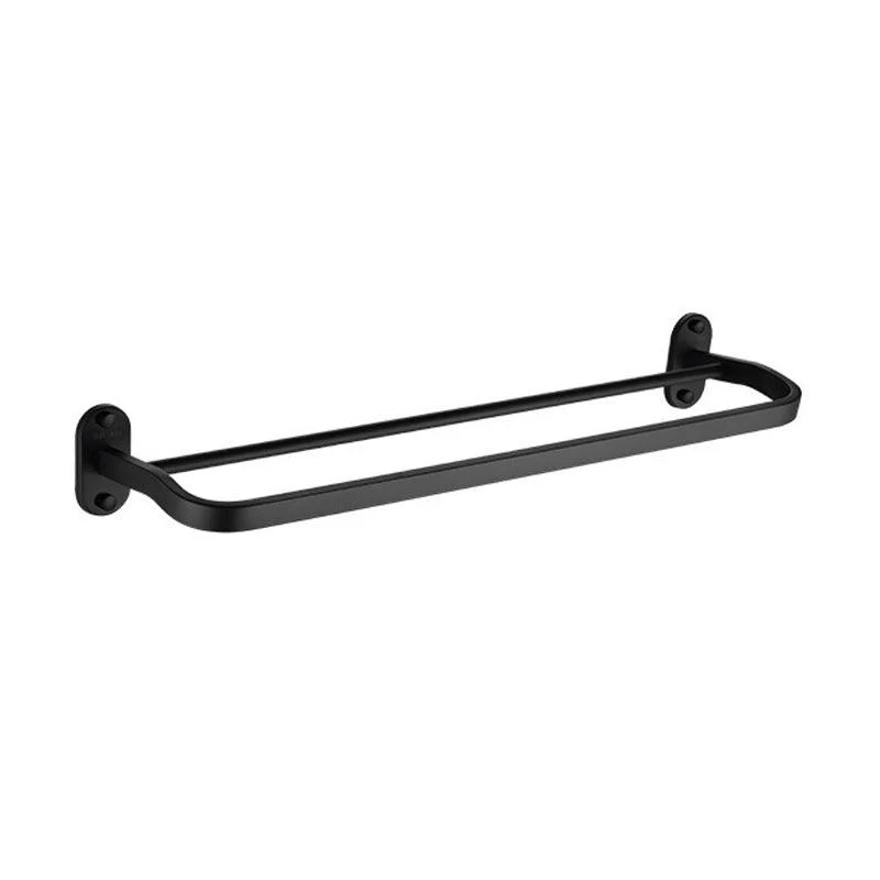 Modern Bathroom Accessory Set Bath Shelf Towel Bar Matte Black Bath Hardware Set -Bathlova