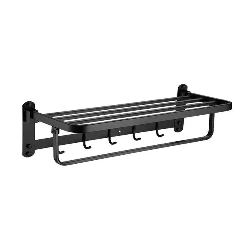 Modern Bathroom Accessory Set Bath Shelf Towel Bar Matte Black Bath Hardware Set -Bathlova