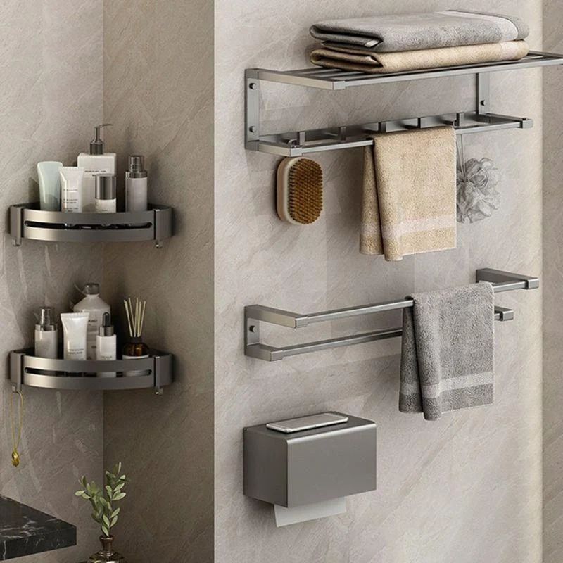 Modern Bathroom Accessory Set Grey Bathroom Accessories Hardware Set -Bathlova